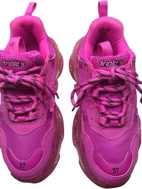 Balenciaga Triple S Sneakers Women’s EU 37 Pink Chunky Designer Shoes Italy